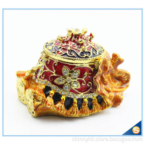 Fashion Elephant Design With Pearl High Quality Trinket Box Wholesale SCJ431